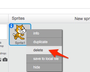 Delete the default sprite