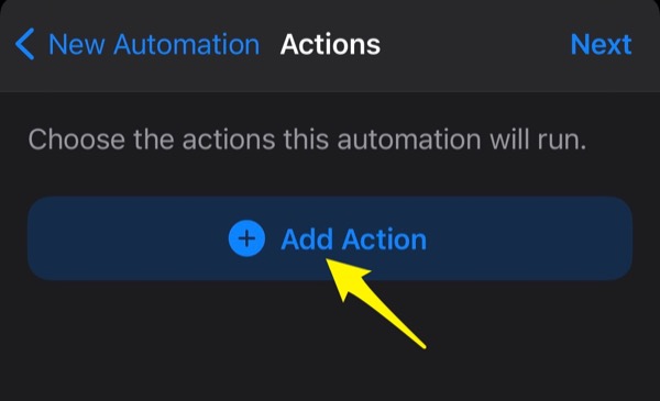 Automation - Add Action